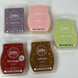 Scentsy Bar Lot Candy Apple Vanilla Suede Mayflower Lucky In Love Christmas